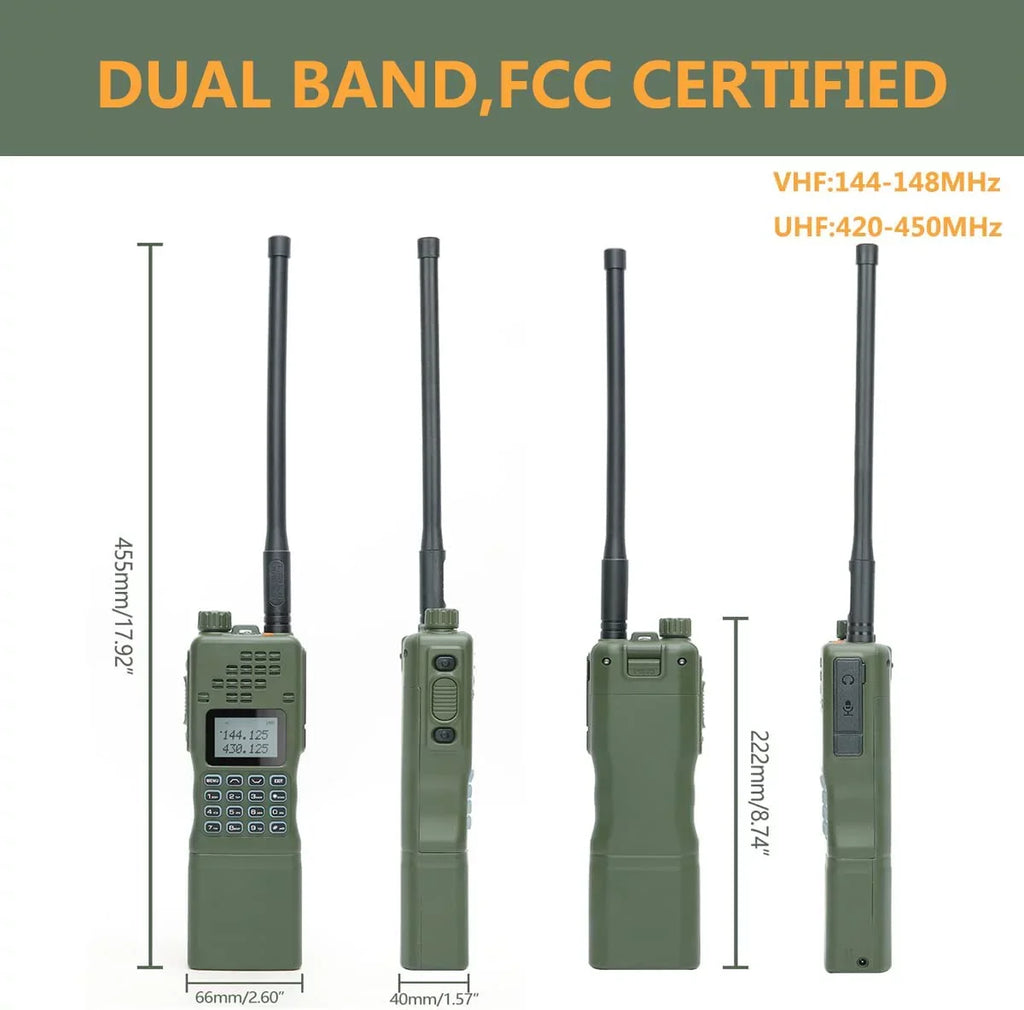 '-152 10W Powerful Ham Radio Portable Tactical Two Way Radio Long Range Walkie Talkie 12000mAh Battery with Extra Programming Cable Full Kits