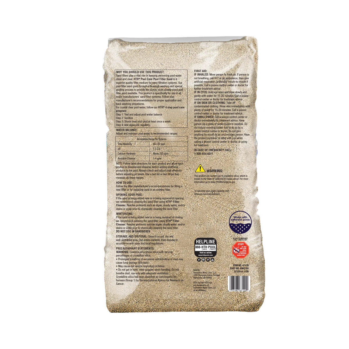 Pool Care Pool Filter Sand for Swimming Pools, 50lb