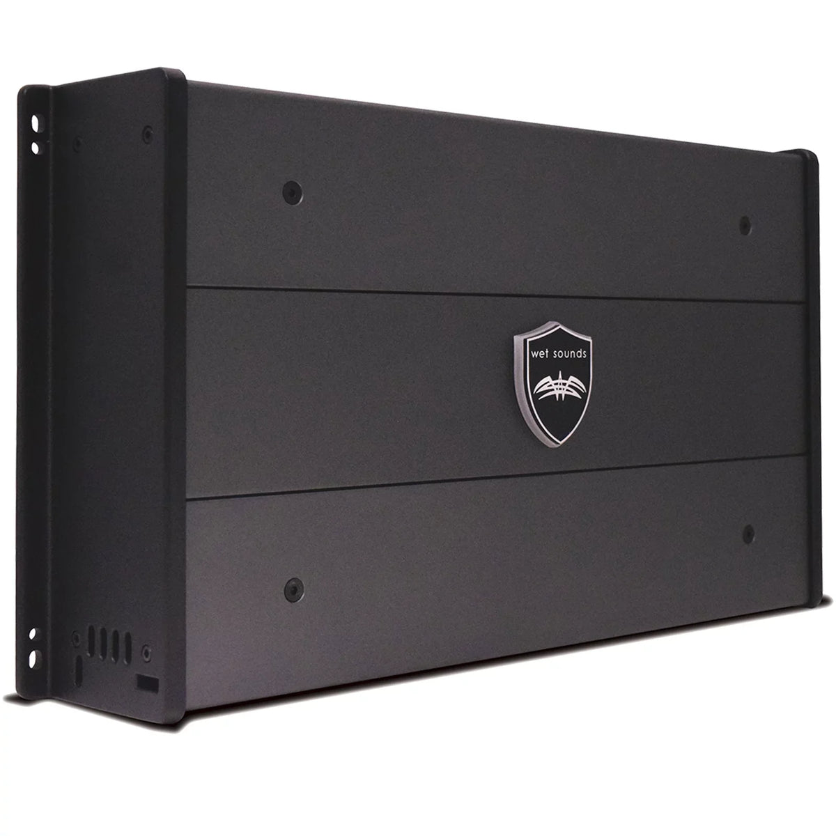 Wet Sounds REV8B- 8" Black Tower Speakers with Stainless Steel Fixed Mini Clamps & -DX2.3 1200 Watt Amplifier