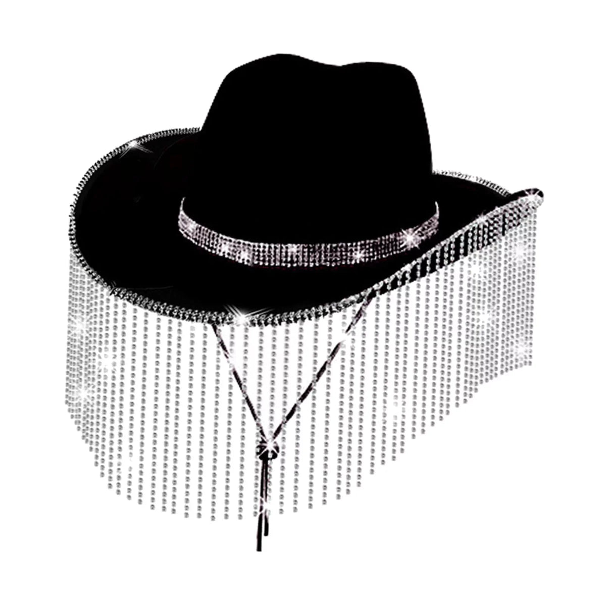 Segolike Cowboy Hat Men Cowgirl Hat Sun Protection Lightweight with Chin Strap Unisex Sunhat Sun Hat for Camping Street Beach Festivals Backpacking Black
