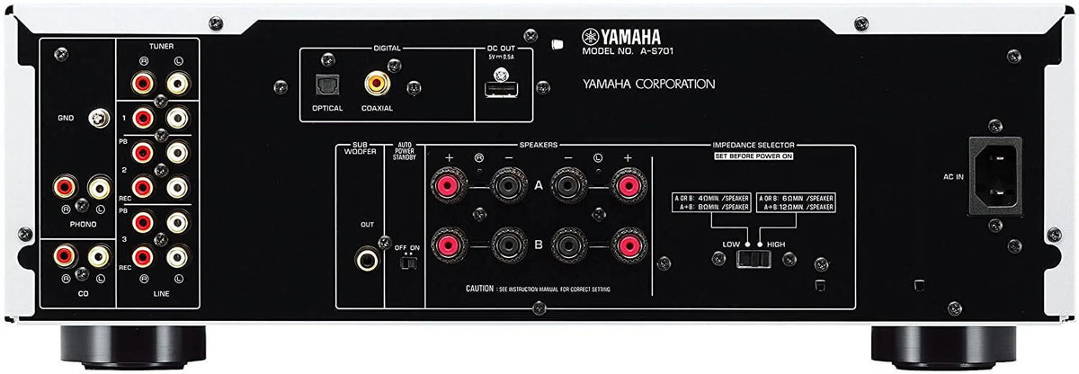 Yamaha A-S701SL Natural Sound Integrated Stereo Amplifier (Silver)