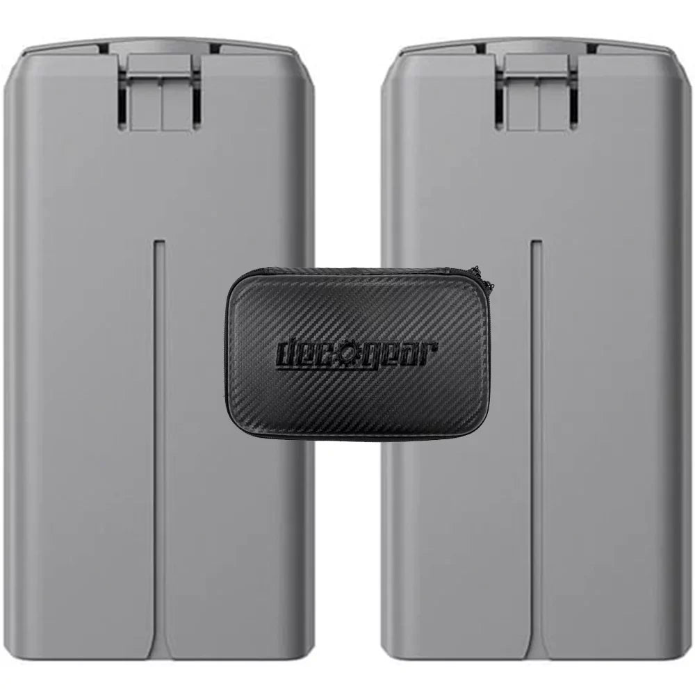 ..00000326.01 Mini 2 Intelligent Flight Battery 2 Pack Bundle with Deco Gear Hard  Case with Zipper for Tablets and  6 Inch