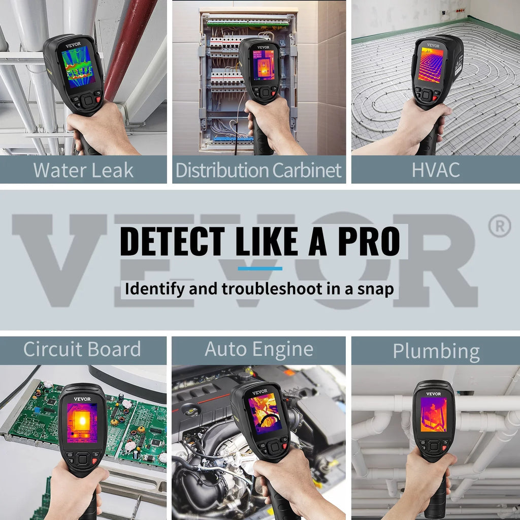 Thermal Imaging Camera, 240x180  Resolution with 2MP Visual Camera, 20Hz Refresh Rate Infrared Camera with -4℉~1022℉ Temperature Range, 64G Built-in  Card and Rechargeable Li-ion Battery