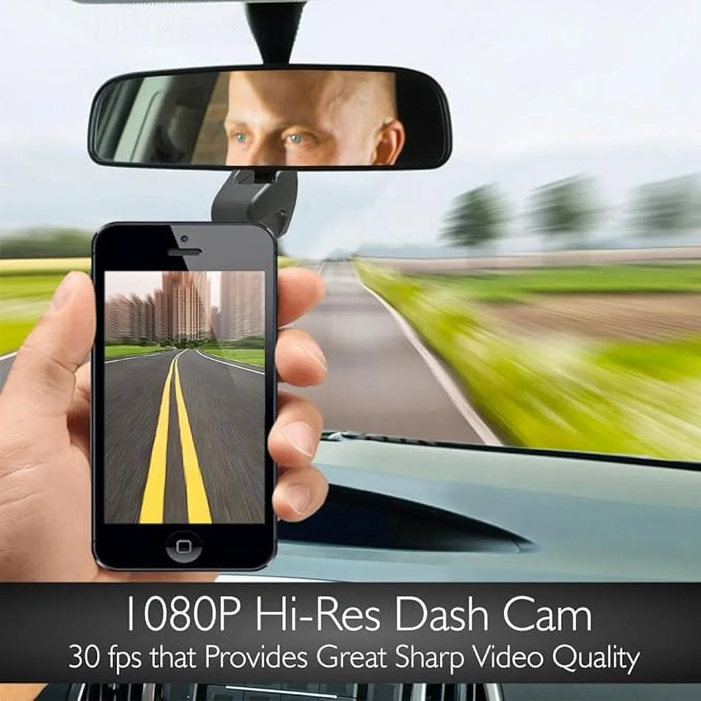 Open Box Pyle Wifi  Car Dash Camera - Upgraded 1080p Dashboard Video Cam - /