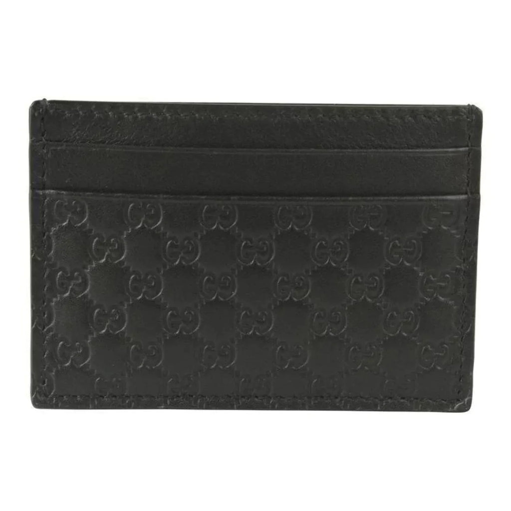 Gucci  Microguccissima Black Calf Leather Small Cardholder Wallet
