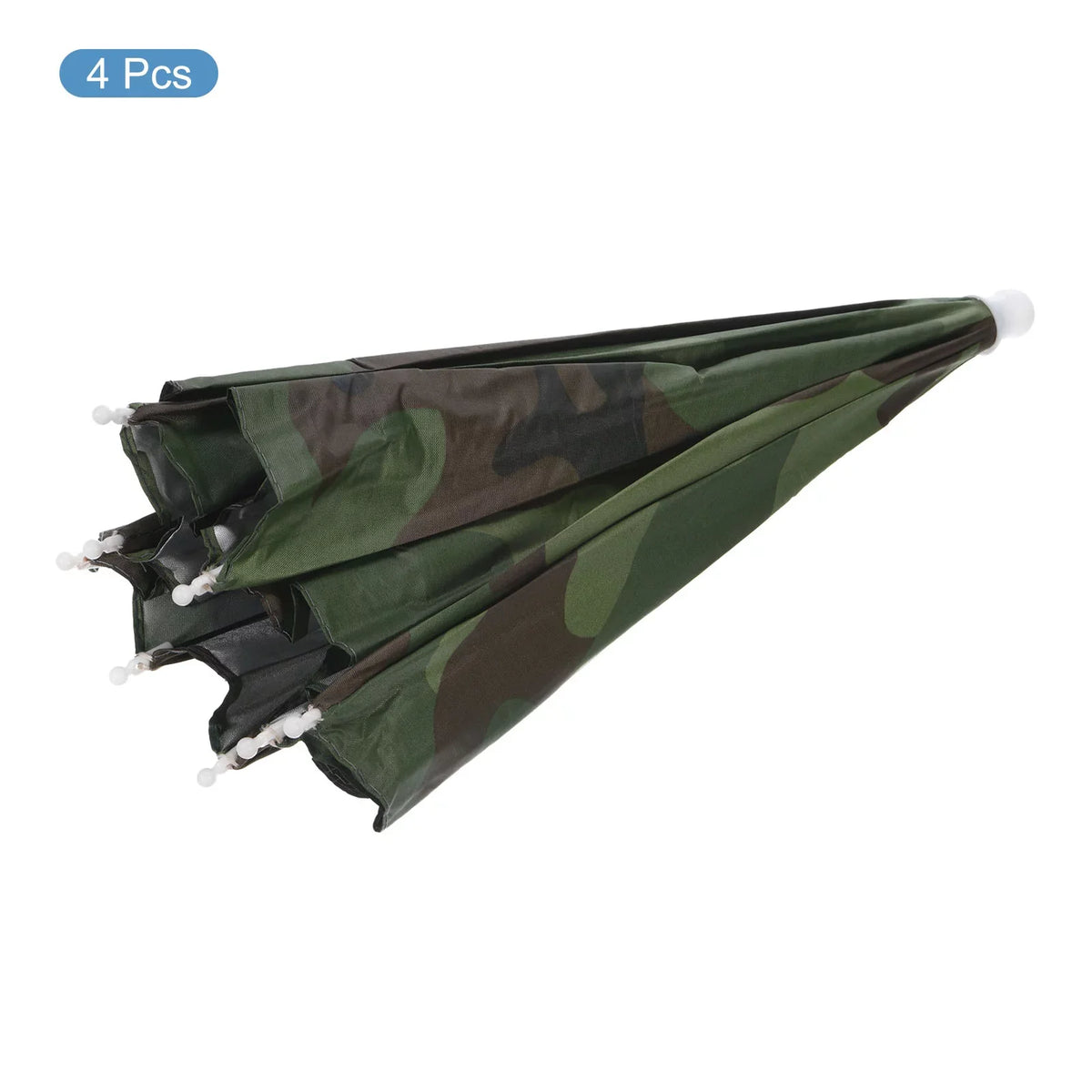 Uxcell 20" Fishing Umbrella Hat Folding Sun Rain Cap Head Umbrella Camo 4 Pack