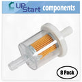 8-Pack 691035 Fuel Filter Replacement for Bobcat 38666 - Compatible with 493629 Fuel Filter 40 Micron