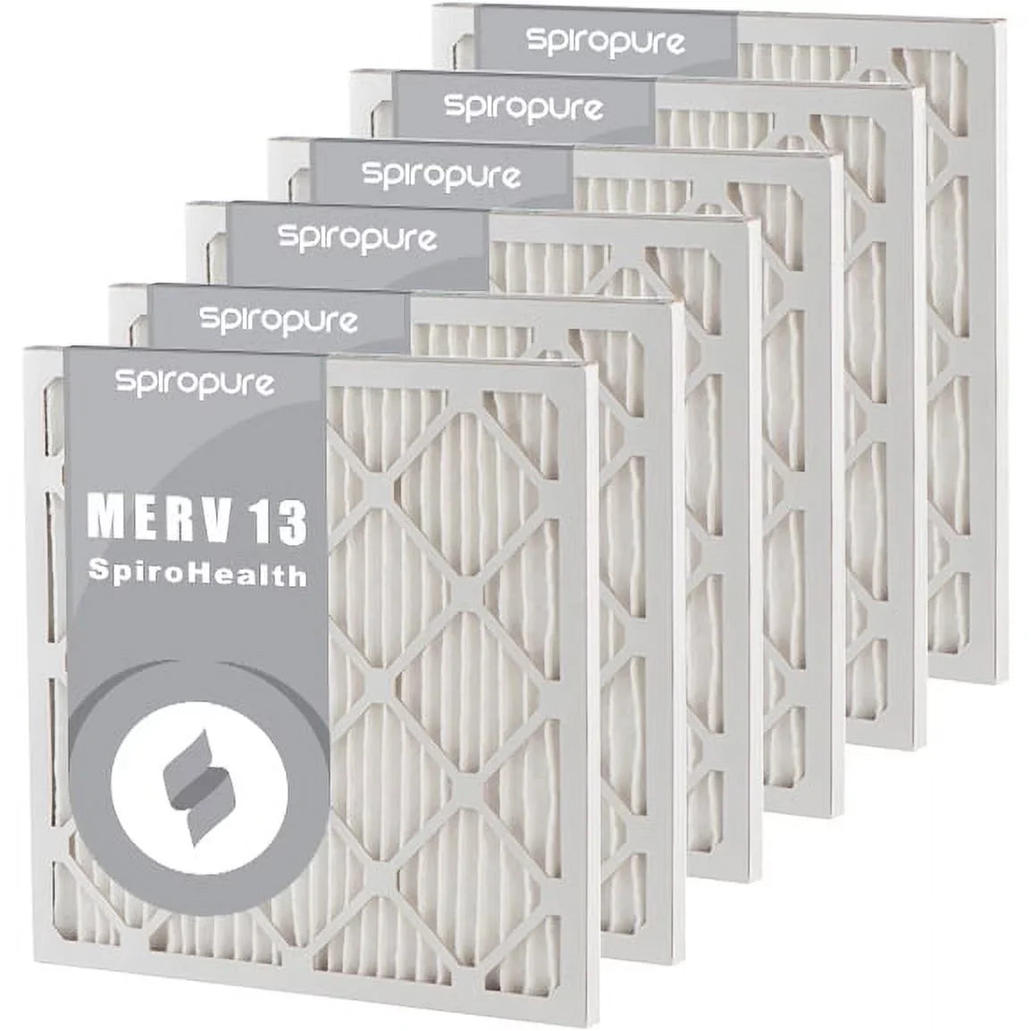 SpiroPure 10x16x1  13 Pleated Filter Air Filters - Made in  (6 Pack)