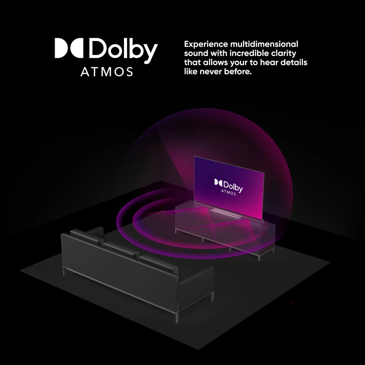 onn. 55”  4K  (2160p) Roku Smart  with Dolby Atmos, Dolby Vision, Local Dimming, 120hz Effective Refresh Rate, and  (100071701)