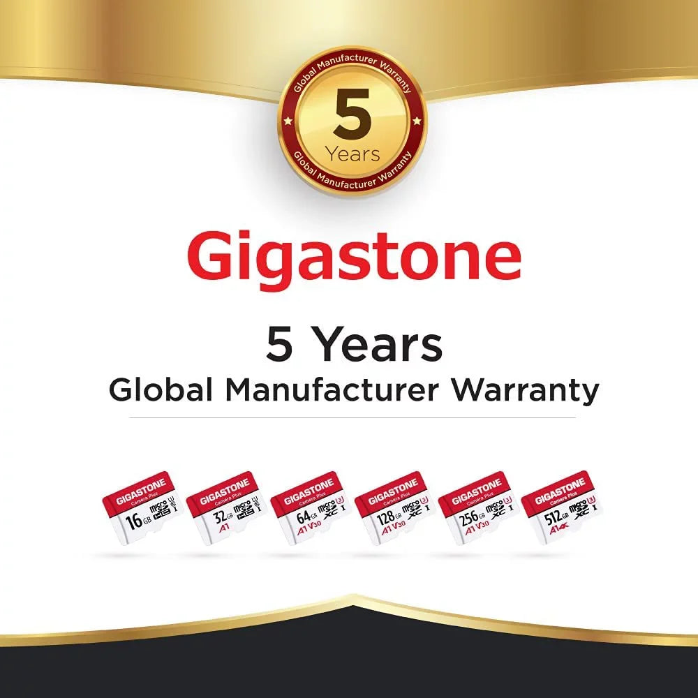 Gigastone 512GB Camera Plus Micro  memory Card 100MB/s, Full  Video, U1 Class 10 compatible with Nintendo Switch Dash Cams GoPro Camera Samsung Canon Nikon Drone