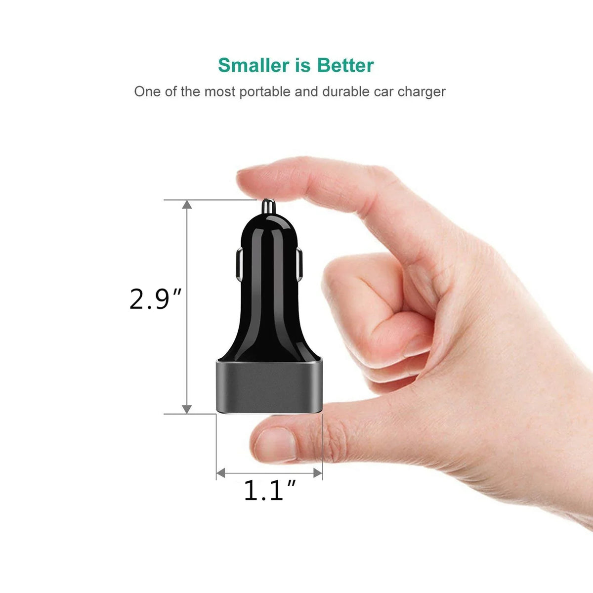 2-Port  36W Quick Car Charger w Cord Charger 6ft  Cable M8J for Blackberry Motion, Key2, KEYone,  -  G9, Vivo  Plus 5 -  S61 S48c - Coolpad Legacy - Essential Phone (-1)