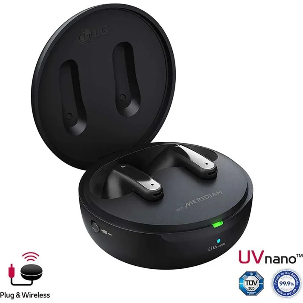 Open Box   Free FP7C Active Noise Cancellation True Wireless UVnano Earbuds, Black