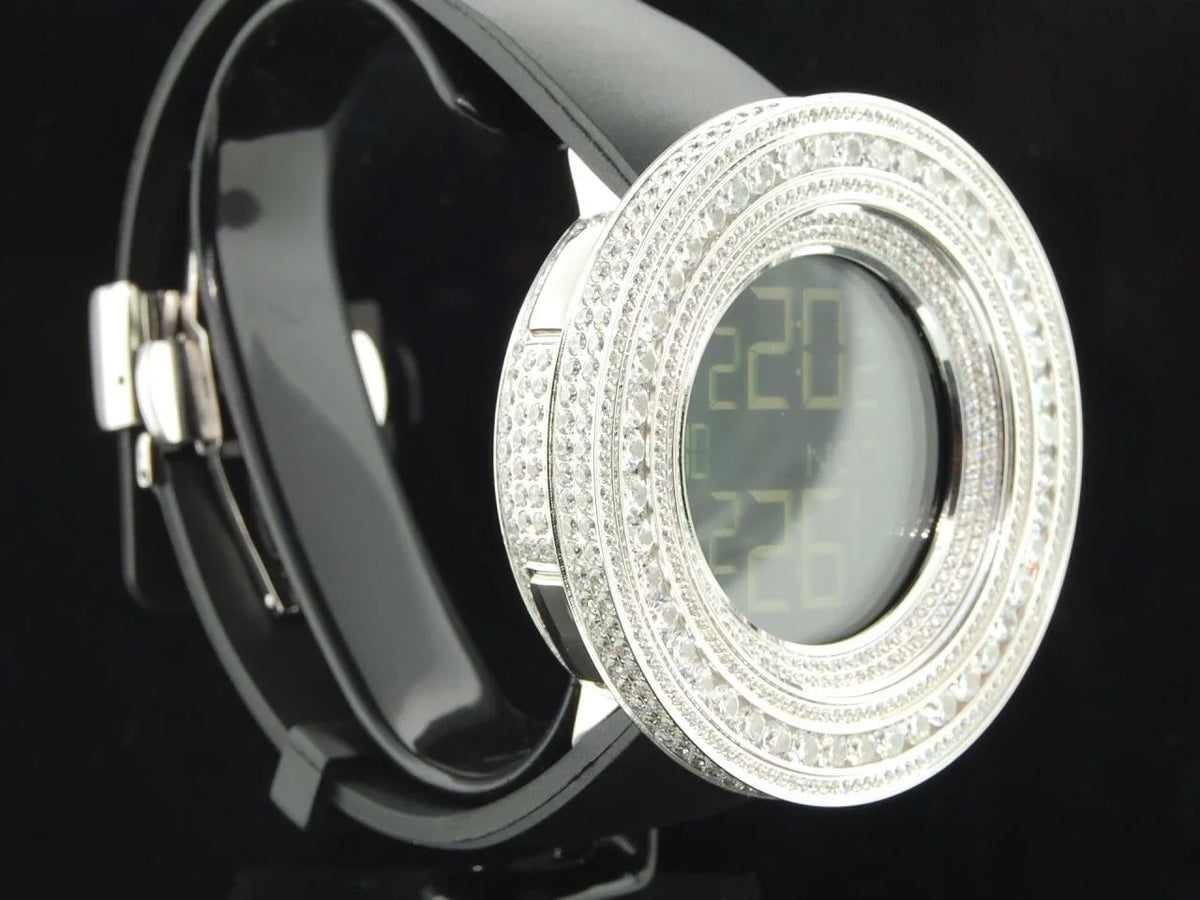 Mens Techno Com  Joe Rodeo JoJino 15 ct Custom White Simulated Diamond Watch