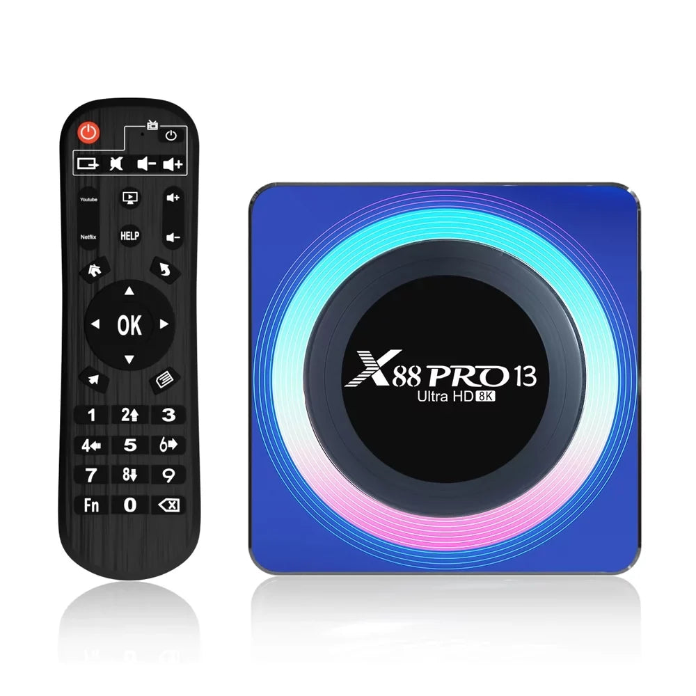 Android 13.0  Box,X88  13 Acrylic 4GB  64GB  RK3528 Quad-Core WiFi6 Dual Band 2.4G/5.8G Ethernet 1000M BT5.0 8K HDR10+ Ultra  USB3.0