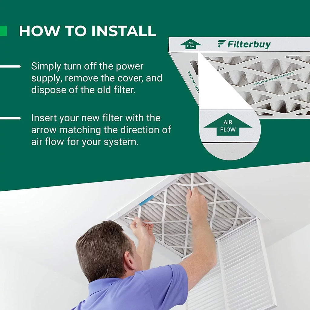 Filterbuy 16x20x4  8 Pleated   Furnace Air Filters (12-Pack)