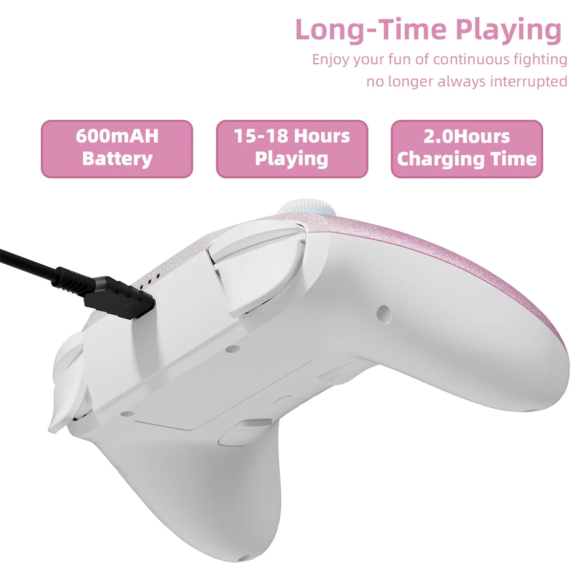 Pokémon Violet Game Disc and Upgraded Switch Pro Controller for Nintendo Switch//Lite, Wireless Switch Remote for //Android/Steam Pink