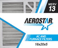 Aerostar 16x20x5   13, Honeywell Replacement Pleated Air Filter, 16x20x5, Box of 2
