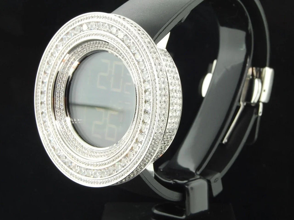 Mens Techno Com  Joe Rodeo JoJino 15 ct Custom White Simulated Diamond Watch
