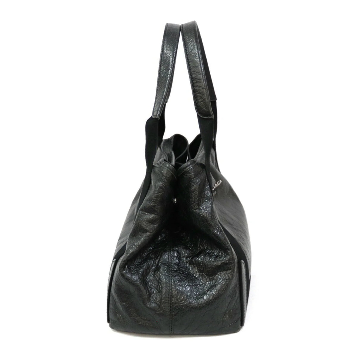 Pre-Owned Balenciaga Handbag Navy Cabas Black Ladies (Fair)