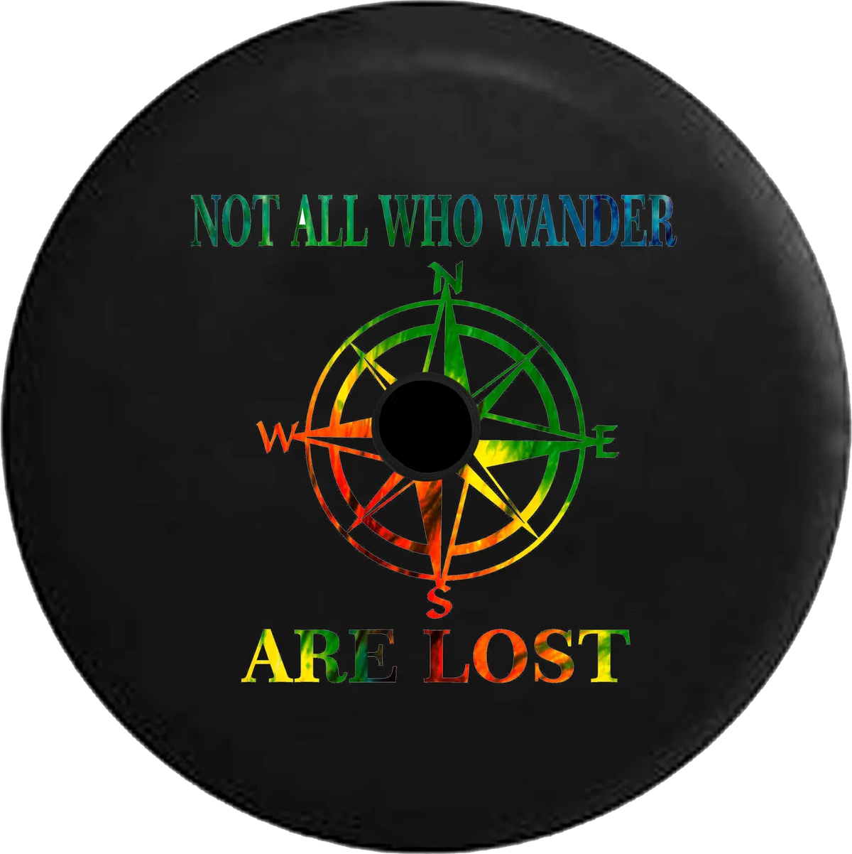 2018 2019 Wrangler  Backup Camera Not All Who Wander Peace Love Tiedye Spare Tire Cover for Jeep  33 Inch