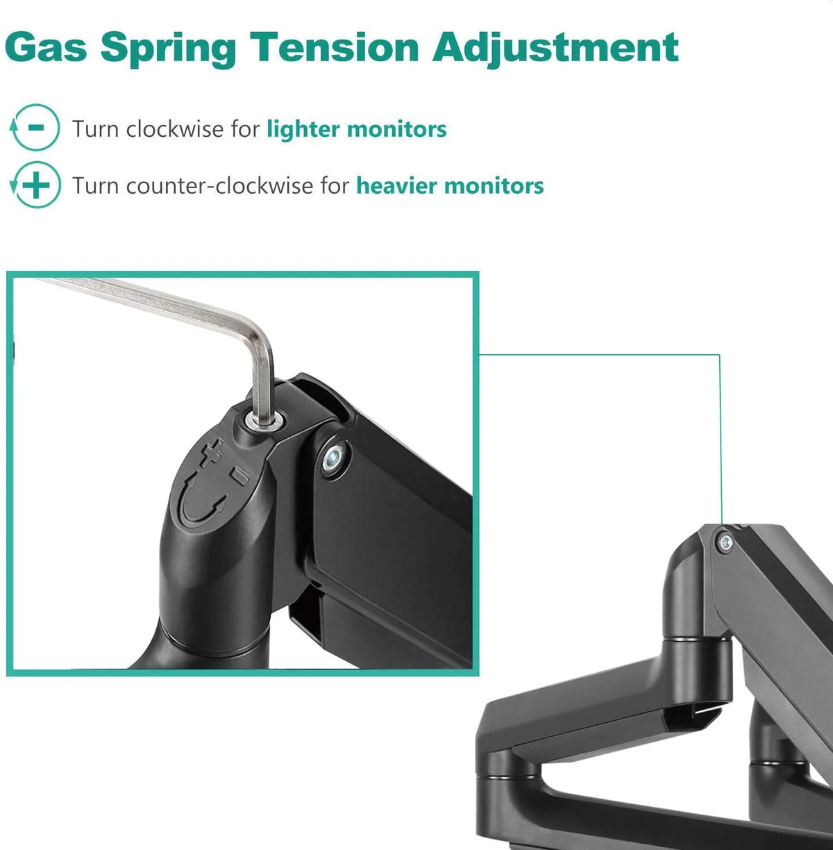 Premium Triple  Monitor Desk Mount Fully Adjustable Gas Spring Stand for Display up to 27 inch, 15.4lbs Weight Capacity