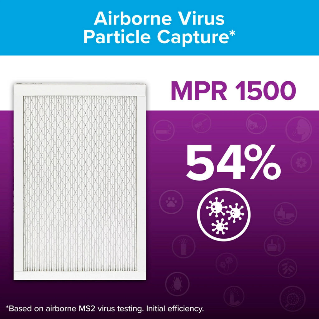 Filtrete 12x24x1 Air Filter,  1500  12, Advanced Allergen Reduction, 4 Filters