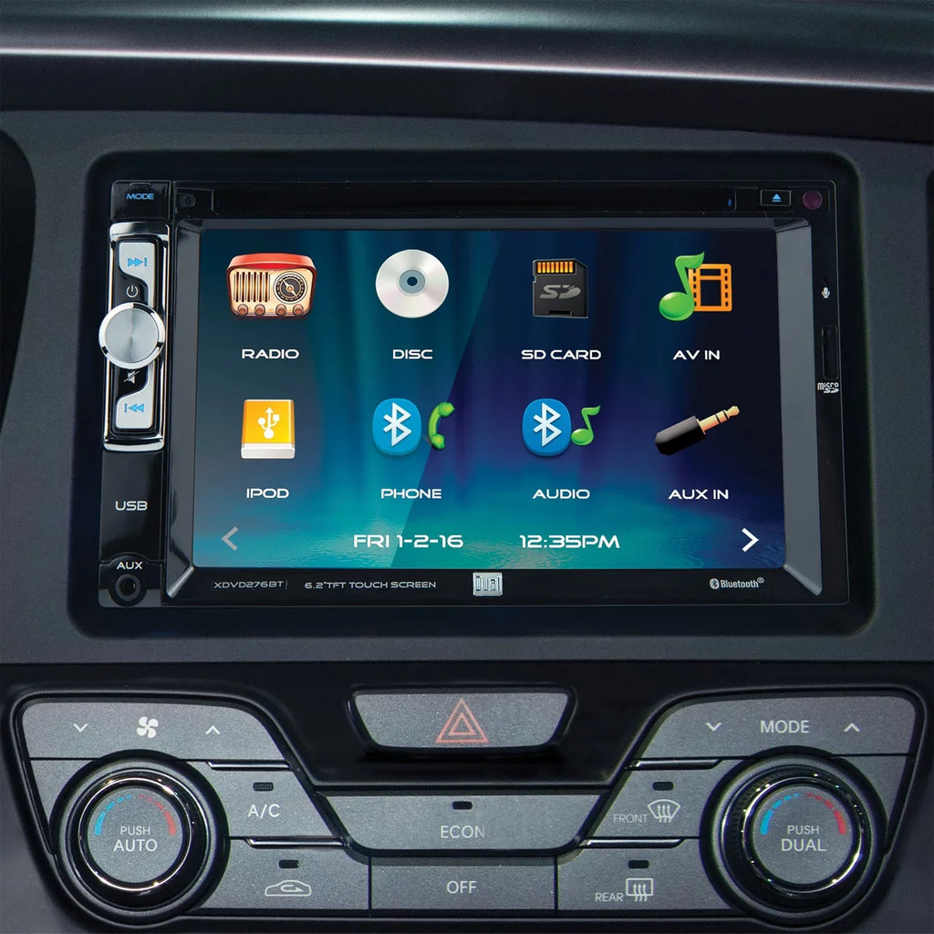 Dual Xdvd276bt 6.2-inch Double-din In-Dash / Receiver