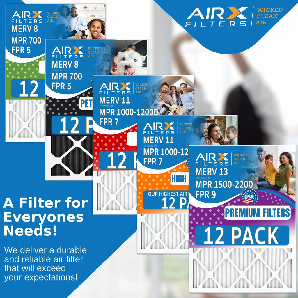 12x12x1 Air Filter  8 Rating, 12 Pack of Furnace Filters Comparable to  700 &  5 - Made in  by     .