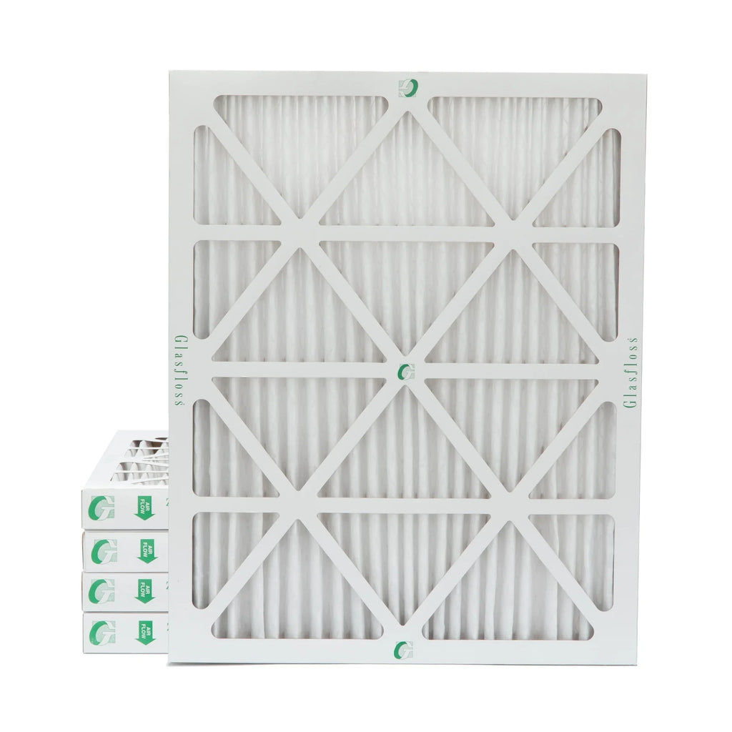 18x24x2  10 Pleated  Air Filters by Glasfloss. ( Quantity 5 ) Exact Size: 17-1/2 x 23-1/2 x 1-3/4