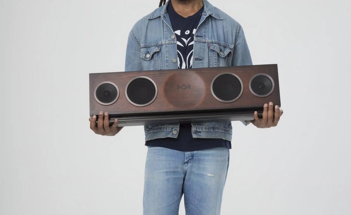 House of Marley, One Foundation Premium Home Audio Hi-Fi System, 3.5 High-Output Woofers, 2 x 1 High-Definition Tweeters, 220 Watt Stereo Power,  Certified Solid Oak Baffle, -DA002- Regal