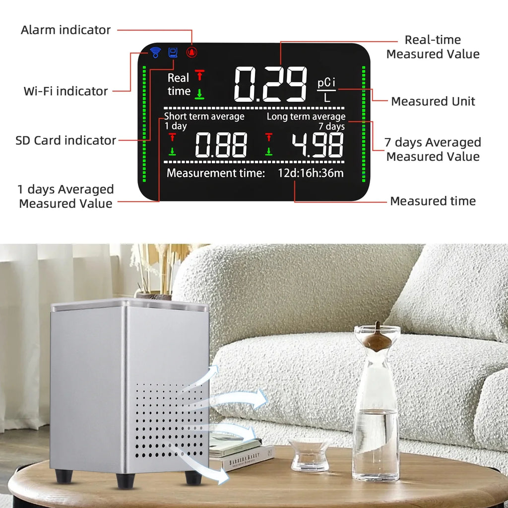 Tomshine Radon Detector with , Quick and Sensitive Detection, Professional Smart Radon