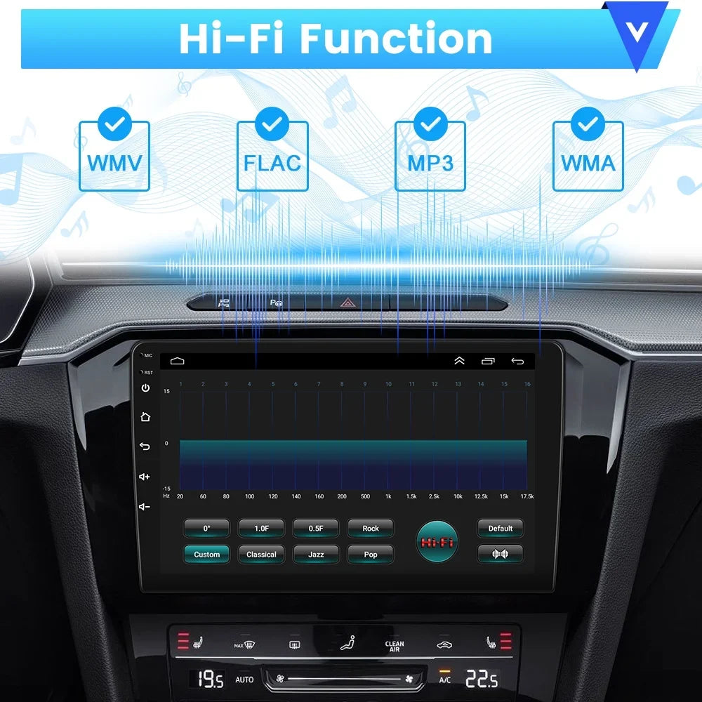 Podofo 2+64G for Hyundai Santa-fe 2006-2012 9'' Car Stereo Radio Wireless Carplay Android Auto Mirror Link Android 13    Bluetooth  Hifi, Backup Camera