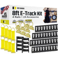 Cargo Etrack Rails Kit 8' Black Trailer Tie Down Rails & E Track Accessories