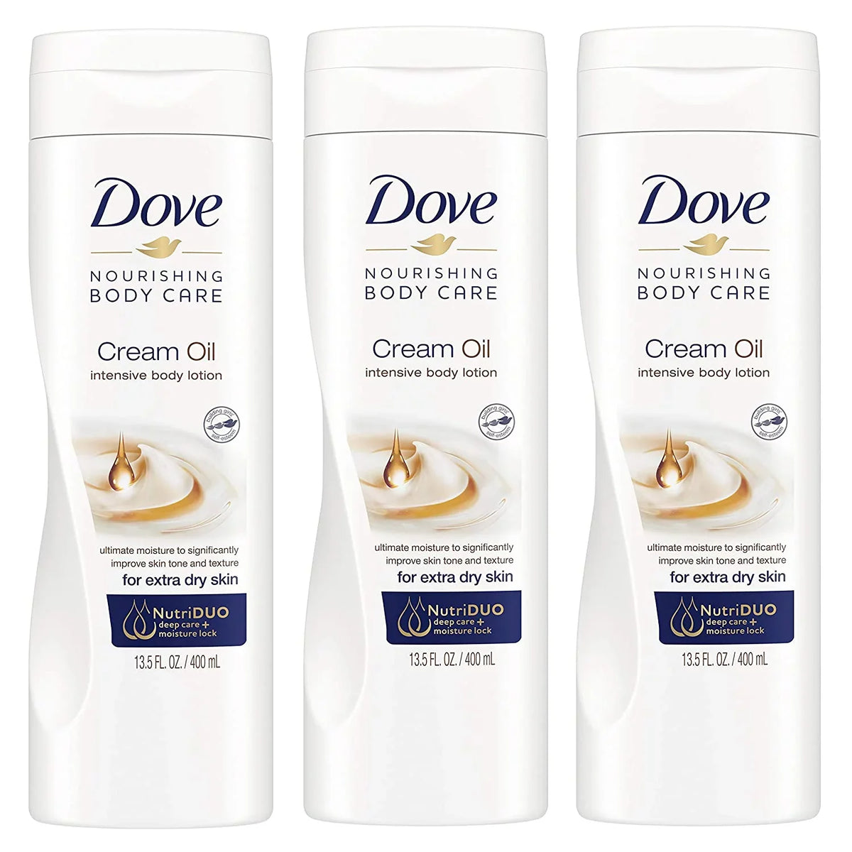 Dove Cream Oil Intensive Body Lotion 13.50 oz (Pack of 3)