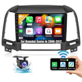Podofo 2+64G for Hyundai Santa-fe 2006-2012 9'' Car Stereo Radio Wireless Carplay Android Auto Mirror Link Android 13    Bluetooth  Hifi, Backup Camera