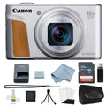 Canon Powershot SX740  4K Video Digital Camera Silver + Basic Bundle