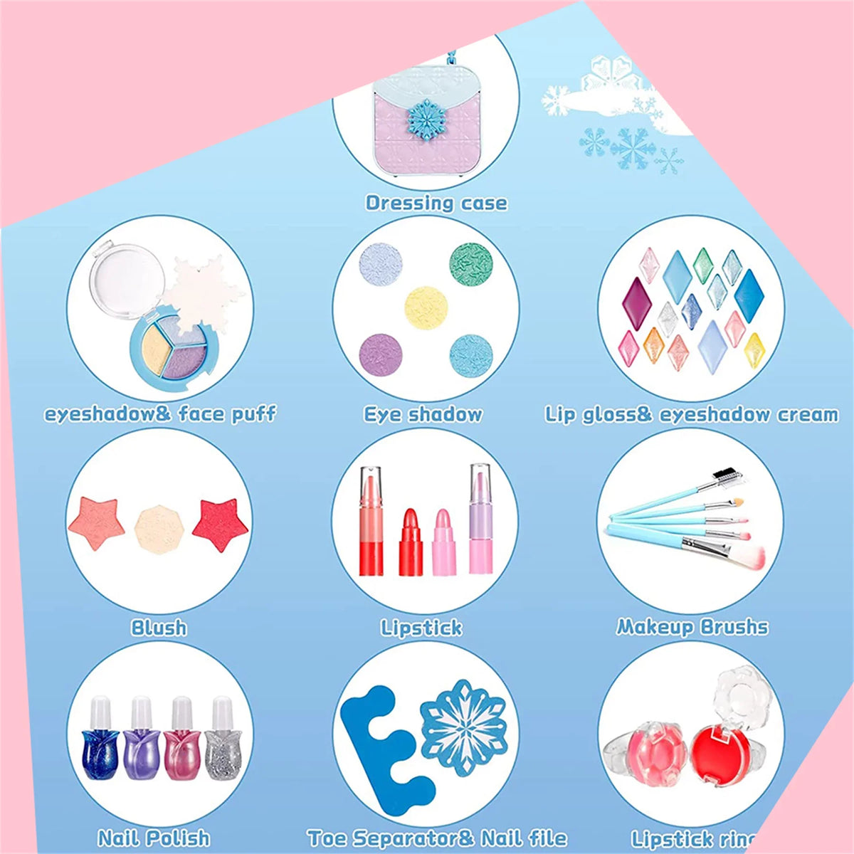 Kids Makeup Kit for Girl Frozen Makeup Set