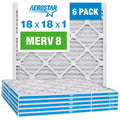 Aerostar 18x18x1  8 Pleated Air Filter,  Furnace Air Filter, 6 Pack