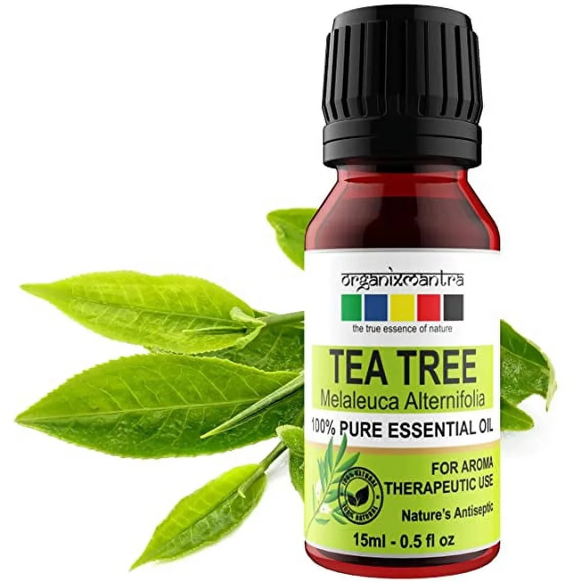 Organix Mantra Tea Tree Essential Oils for Skin, Hair, Face, Acne Care, 100% Pure, Natural and Undiluted Therapeutic Grade Essential Oil (Tea Tree 15ML)