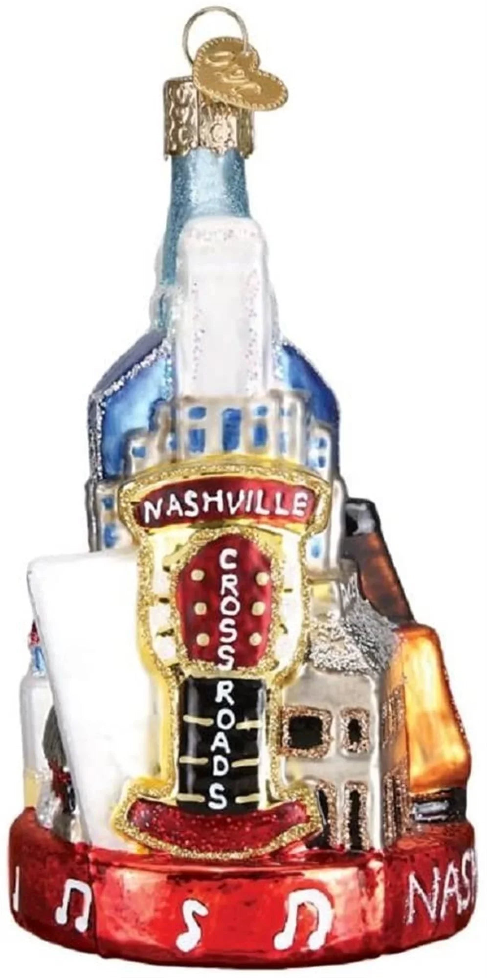 Nashville - One Glass Ornament 4.75 Inch, Glass - Music City Grand Ole Opry 20097