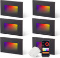120V Indoor Outdoor Smart  Step Lights,  Color Changing Stair Lights,3W 2700K-6500K,Hub Included,Compatible with and Google Home Assistant, 6 Pack