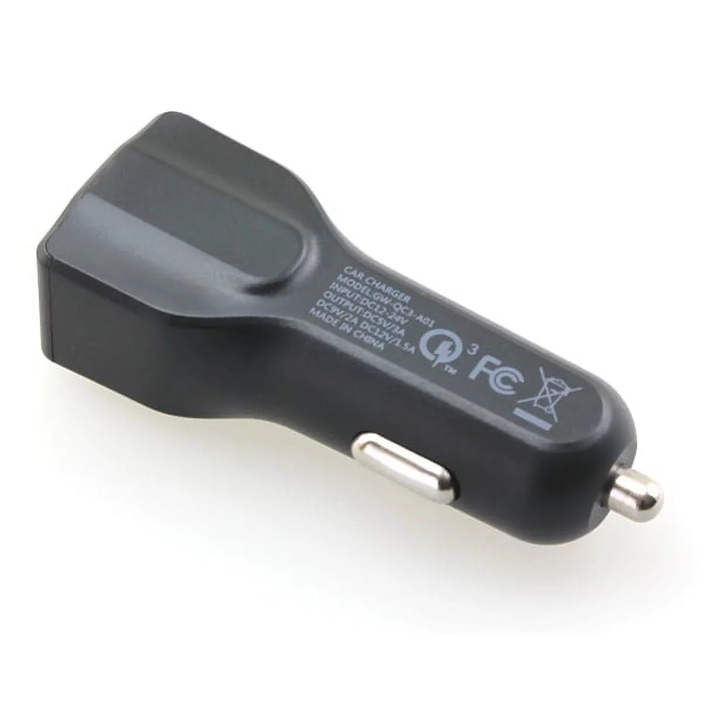 Type-C 3ft Metal  Cable w  Port Fast 18W Car Charger G4M for Samsung Galaxy Tab S3 9.7 S9 Plus, S8+ S8, S10e S10 Plus active 5G Note 9 8 10 Plus A9 A50 A20 A10e - Sonim XP8 XP3