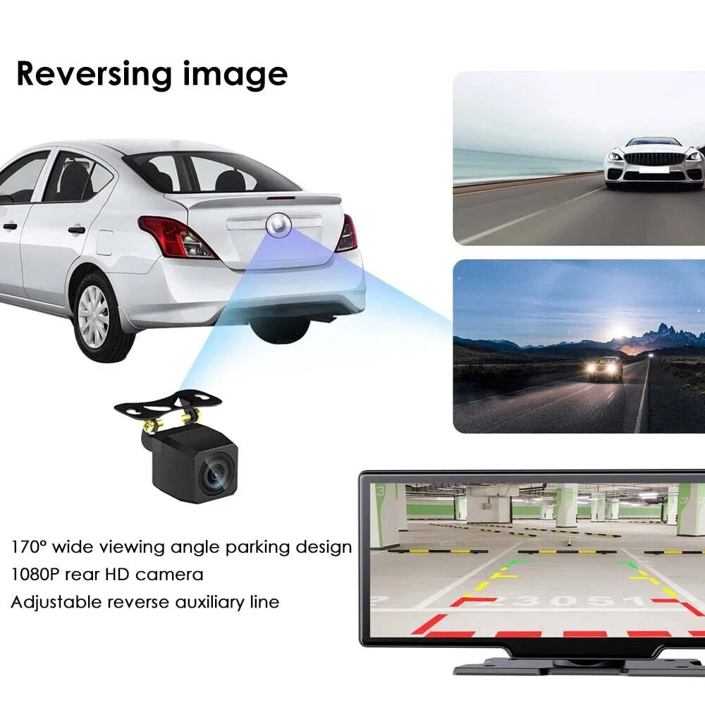 Kydely 2K Wireless 10.26'' Touch Screen Dual Channel Wifi Car  Dash Camera Android Auto ".