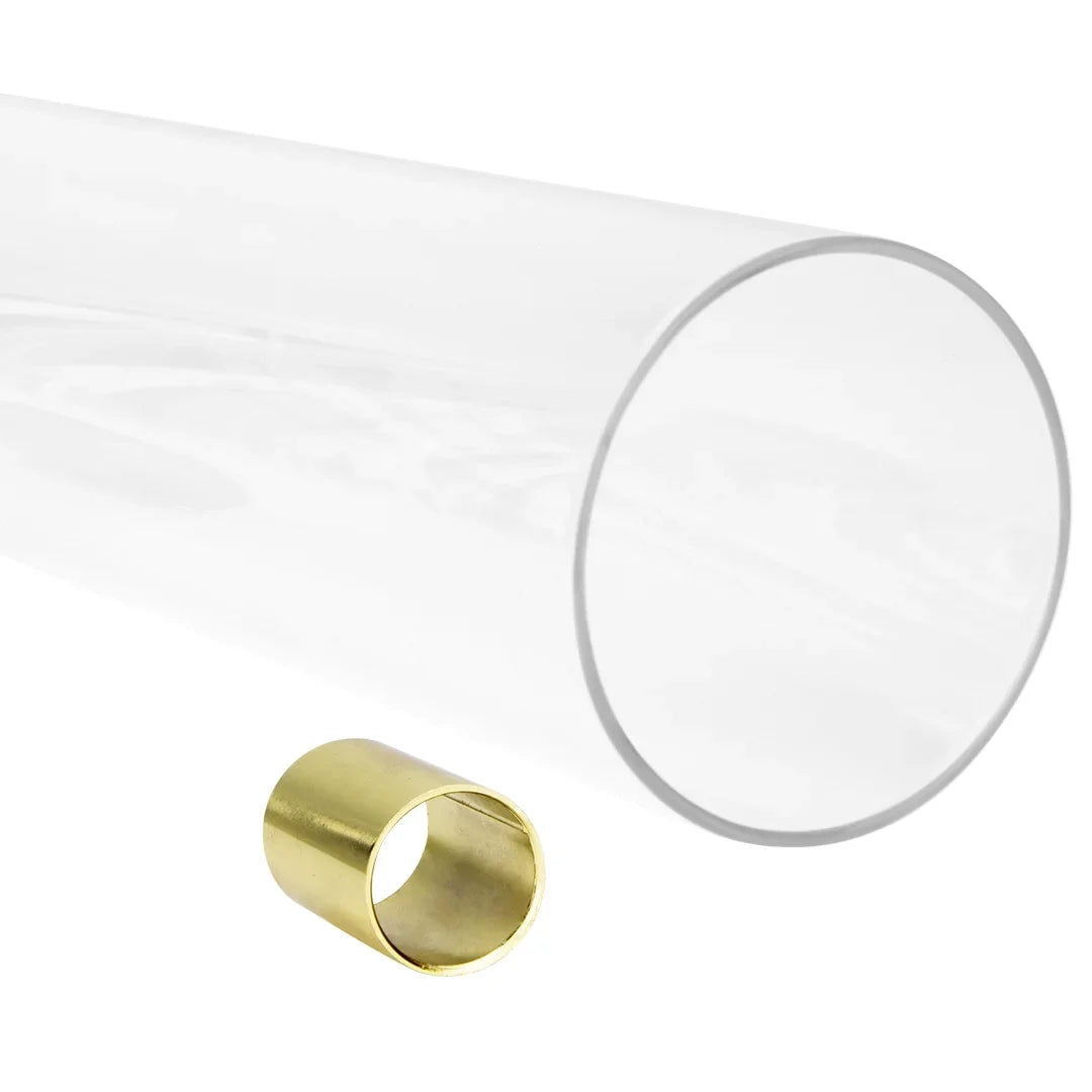 Koyal Wholesale Minimalist Taper Candle Holders with Hurricane Glass for Weddings Centerpieces, 14" Tall, Set of 6