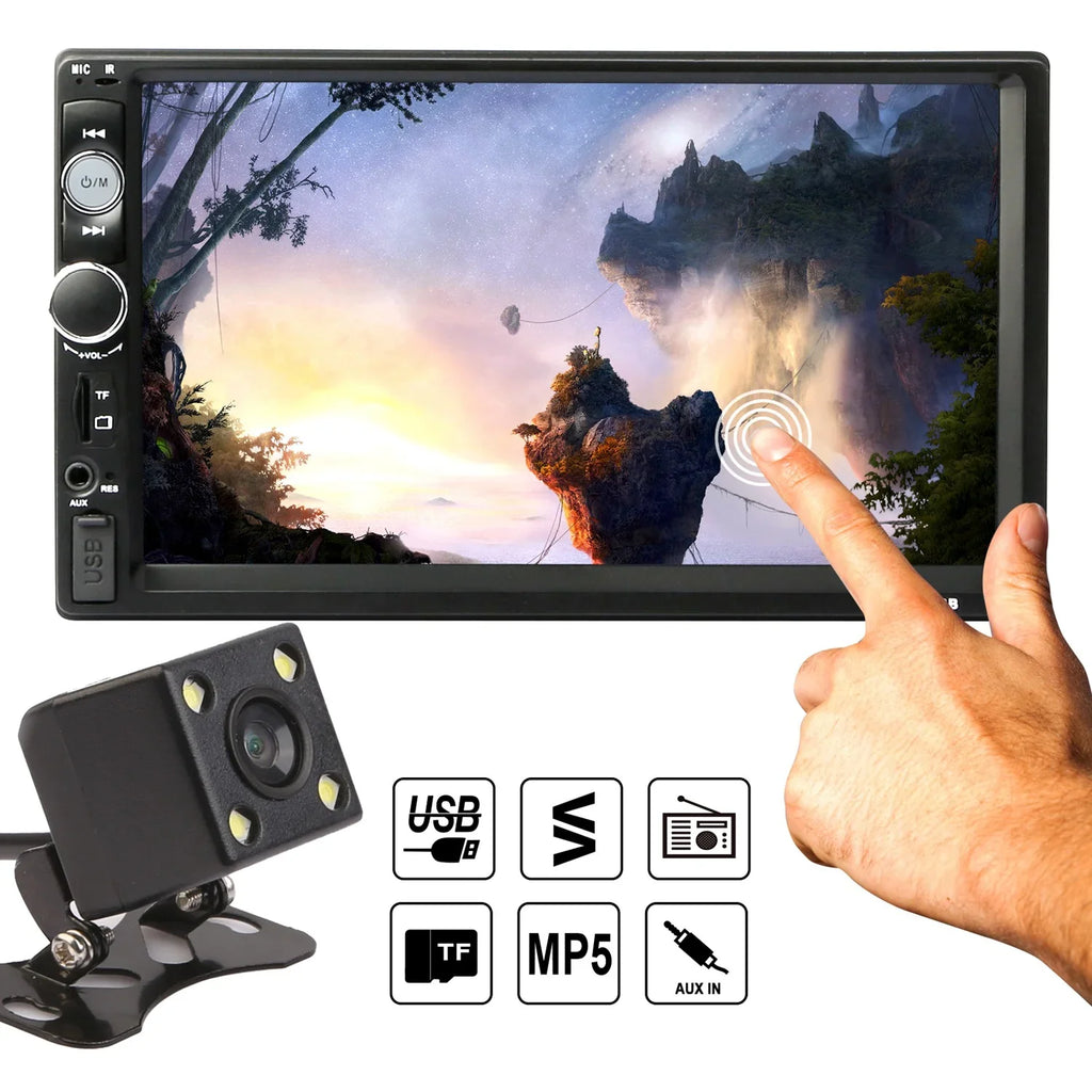 New 7" Car MP5 Radio, iMounTEK  Touch Screen Car Multimedia Player,     Input, with Backup Camera