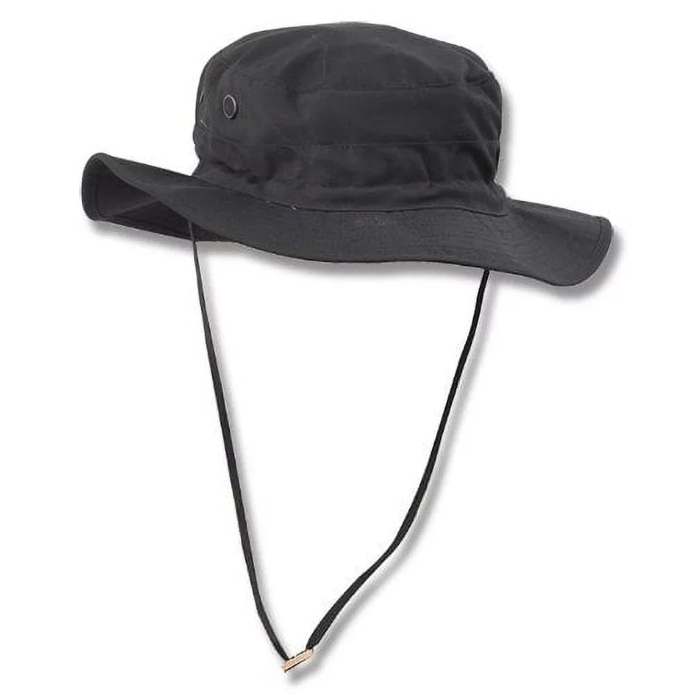 Tru-Spec 3309000 Mens  Black Cotton Blend Gen- Adjustable Boonie Hat