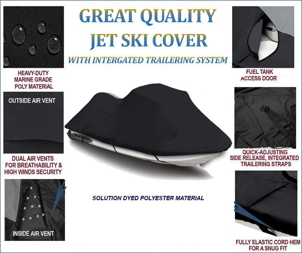 600D   Cover Compatible for Sea Doo Sea-Doo   without mirror 2006 2007 2008 2009 Jet Ski Watercraft Cover
