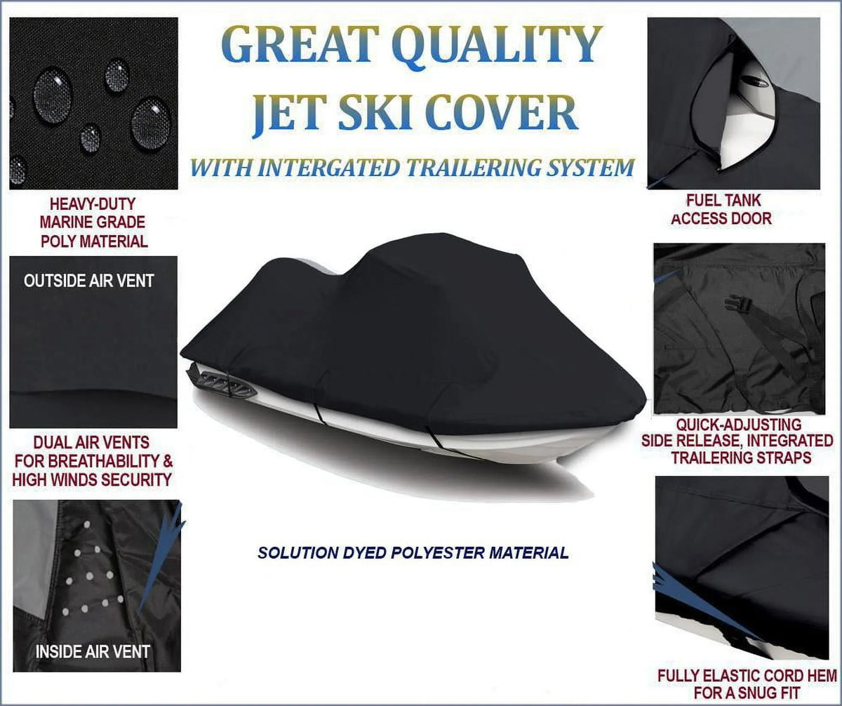 600  JetSki Cover Compatible for Yamaha Wave Runner  650 1990 1991 1992 1993 1994 1995 1996 1997 /700 1997 Jet Ski  Cover 2 Seater