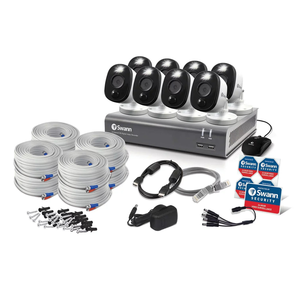 Swann -845808WL- 1080p Full  Surveillance System Kit with 8-Channel 1   and Eight 1080p Cameras