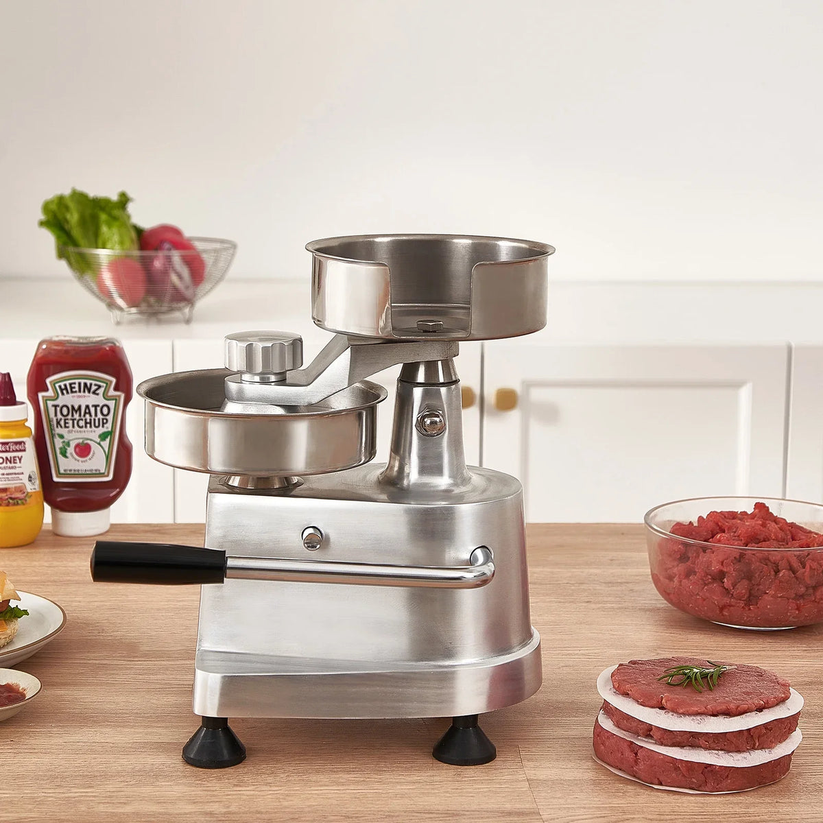 4"/5"/6" Commercial Burger Patty Maker Hamburger Press Forming Machine
